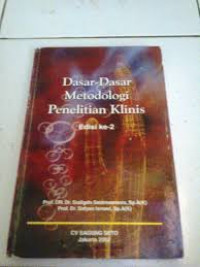 Image of Dasar - Dasar   Metodologi Penelitian Klinis