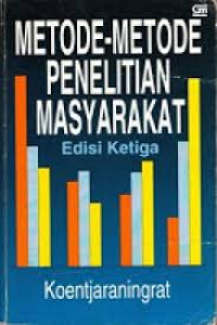 Image of Metode Metode Penelitian Masyarakat